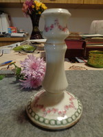 Régi bécsi porcelán Albin Denk Wien  zum Eisgrobe , Antik ,bécsi jelzésű bécsi rózsás  gyertya tartó
