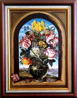 Flamand virágcsokor olaj-vászon