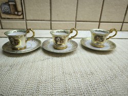Német porcelán jelenetes kávéskészlet pótlásra eladó!