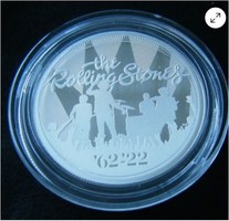 Nagy-Britannia 2022 2 Uncia, 5 font,  Verdefényes Ezüst Érme Rolling Stones,Zene legendái sorozatból
