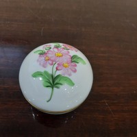 Herendi Map virágmintás porcelán bonbonier, gyűrűtartó