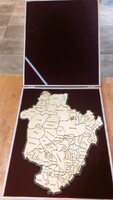 (K) Hajdú-Bihar Vármegye fa Puzzle díszdobozban