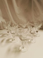 Kristály boros pohár szett - 6 db - os nem hibátlan