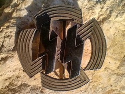 SS Runák -Panzer-Division Zománcos jelzett Woa153 Sasos 4,4 cm
