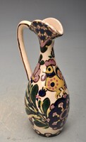 Hódmezővásárhelyi kakasos majolika keresztelő kancsó, HMV Baán. 1930-as évek. 15,5 cm.