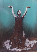 Tóth Szvetlána - Balerína - nagyméretű tűzzománc kép