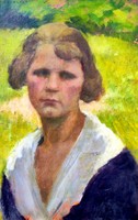 Ferenczy Károly: Fialka Olga festőművész (a feleség), 1905 körül