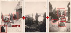 090N 3 FOTÓ KATONÁK WEHRMACHT ÁGYÚ 7,5cm LeIG 18 NEMET BIRODALOM