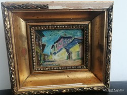Kiss J. Zoltán Kecskemét festmény szép keretben