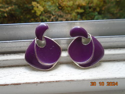 Vintage Lila zománc fülbevaló