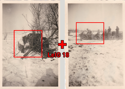 087N 2 FOTÓ KATONÁK WEHRMACHT ÁGYÚ 7,5cm LeIG 18 NEMET BIRODALOM