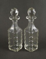 1T792 Small Cut Glass Vinegar and Oil Dispenser Pair 16.5 cm