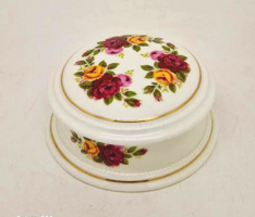 Old England porcelán bonbonier doboz old country roses minta 10cm átmérő