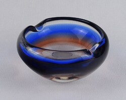 1T755 Vladimir Mika fújtüveg hamutál 14 cm