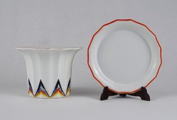 1T829 Art deco Rosenthal porcelán kaspó alátéttel