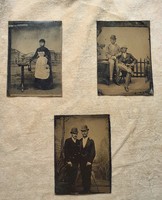 Ferrotípiák az 1880-as évekből.