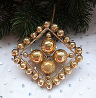 Régi nagy gablonz üveg karácsonyfa dísz  9-11cm