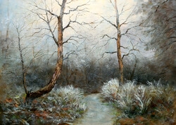 Lantos György: Zúzmarás fák 50x70cm