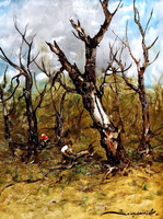 Szegvári Károly kitűnő festménye, 80x60, garanciával