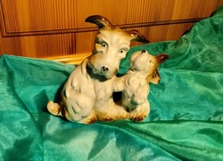 Kutyus porcelán nipp.