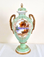 Japán Noritake váza tájképpel 24cm