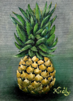 Ananász - olajfestmény - 24 x 18 centi