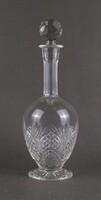 1T717 Old Finely Cut Fused Glass Serving and Offering Bottle, 23 cm