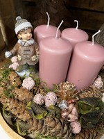 Adventi koszorú - rózsaszín