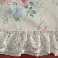 Angol Dorma csipke szegélyű,  új drapéria, 36 x 340 cm