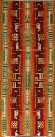 1T004 Régi szövőszéki retro mintás futószőnyeg szőnyeg 87 x 205 cm
