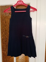 Sötétkék szövet lányka / gyerek  ruha   - 6-7 évesnek