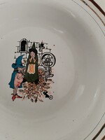 Bádog, gyermek tányérka - a múlt század közepéből/ Rumpelstiltskin