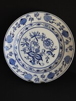 Porcelántál Zwiebelmuster (hagyma-minta) díszítéssel (32 cm)