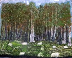 XX. sz Magyar festő  TM. : Erdő részlet.Olaj,farost. Mérete:63x50 cm Keret nélkül.