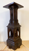 Neo-Gothic Wooden Pedestal