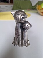 Olasz Peltro cég fém (ónötvözet) Éneklő cicái