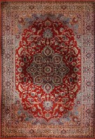1T006 Régi nagyméretű kézi szövésű szőnyeg középszőnyeg 203 x 324 cm