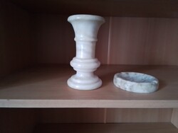 Alabástrom urna és hamutál egyben eladó