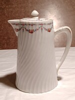 RÉGI PORCELÁN KANNA RÓZSAMINTÁVAL-PÁRISI NAGY ÁRUHÁZ JELZÉSSEL