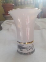 Hollóházi korintosz mintás porcelán váza /15 cm