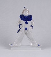 1T504 Régi Ferdinand Liebermann Rosenthal porcelán bohóc figura 15 cm