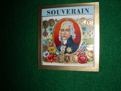 SOUVERAIN régi szivar papí, címke, reklám