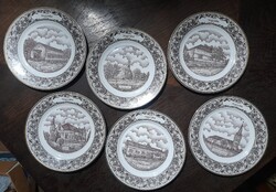 Nagyrábé 6 db Decobex dísztányérok