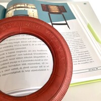 Cordiatic nagyítós gumiabroncs reklámtárgy, 60-as évek (átmérője 14 cm)