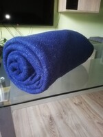 Sötétkék - szürke takaró,, pokróc, pléd, ágytakaró