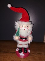 Fa festett diótörő mikulás 32cm magas a sapka tetejéig.Új, dobozában.