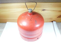 Retro turista kemping gáz palack - gázpalack - Fel van töltve, tele van