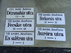 Régi budapesti zománc utcatáblák