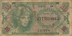 10 cent 1965 USA Military katonai