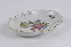1T577 Régi virág mintás Herendi porcelán hamutál tálka 13.8 cm